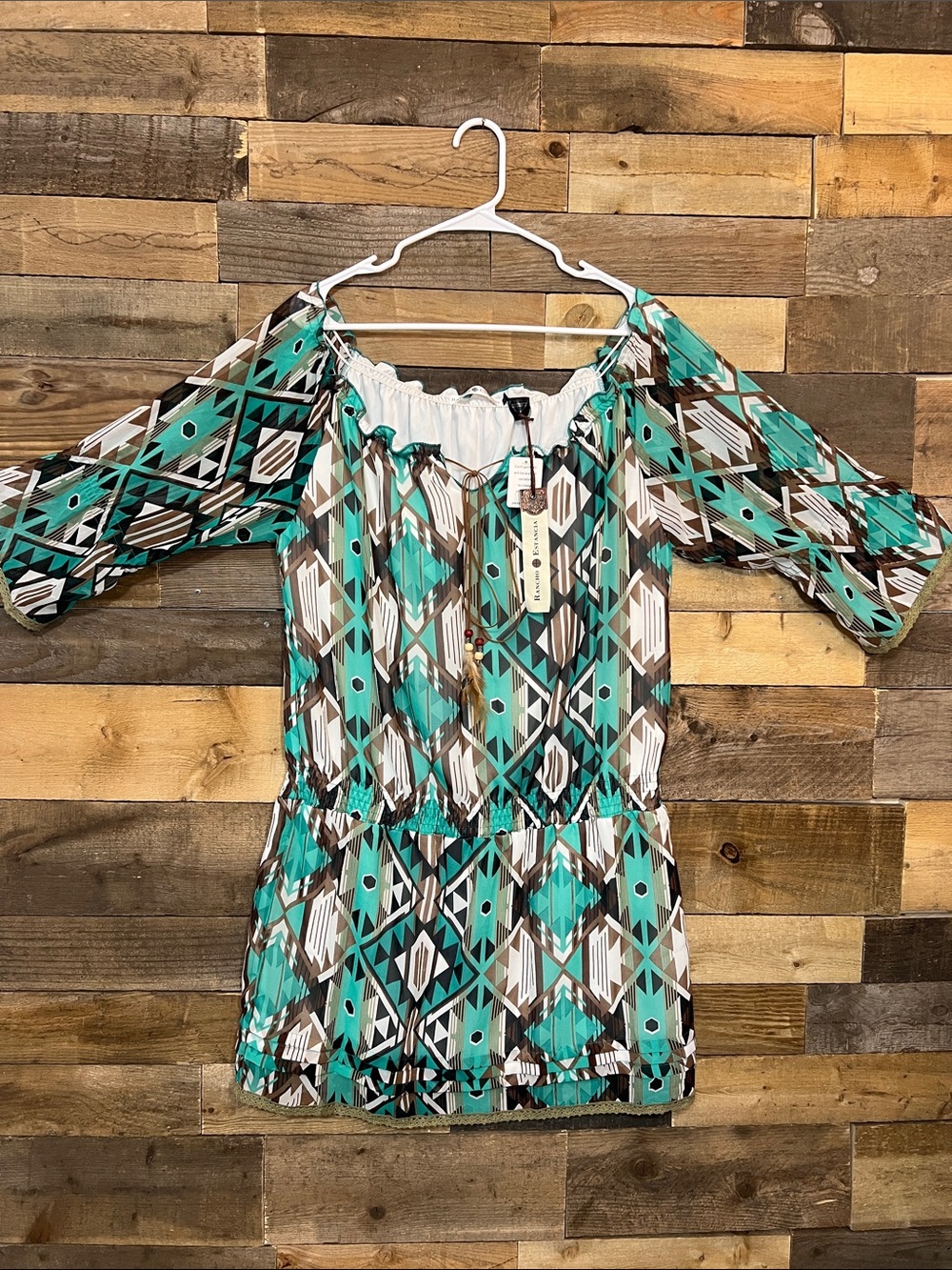 Rancho Estancia Mini Dress in southwestern style Geometric Print NWT
